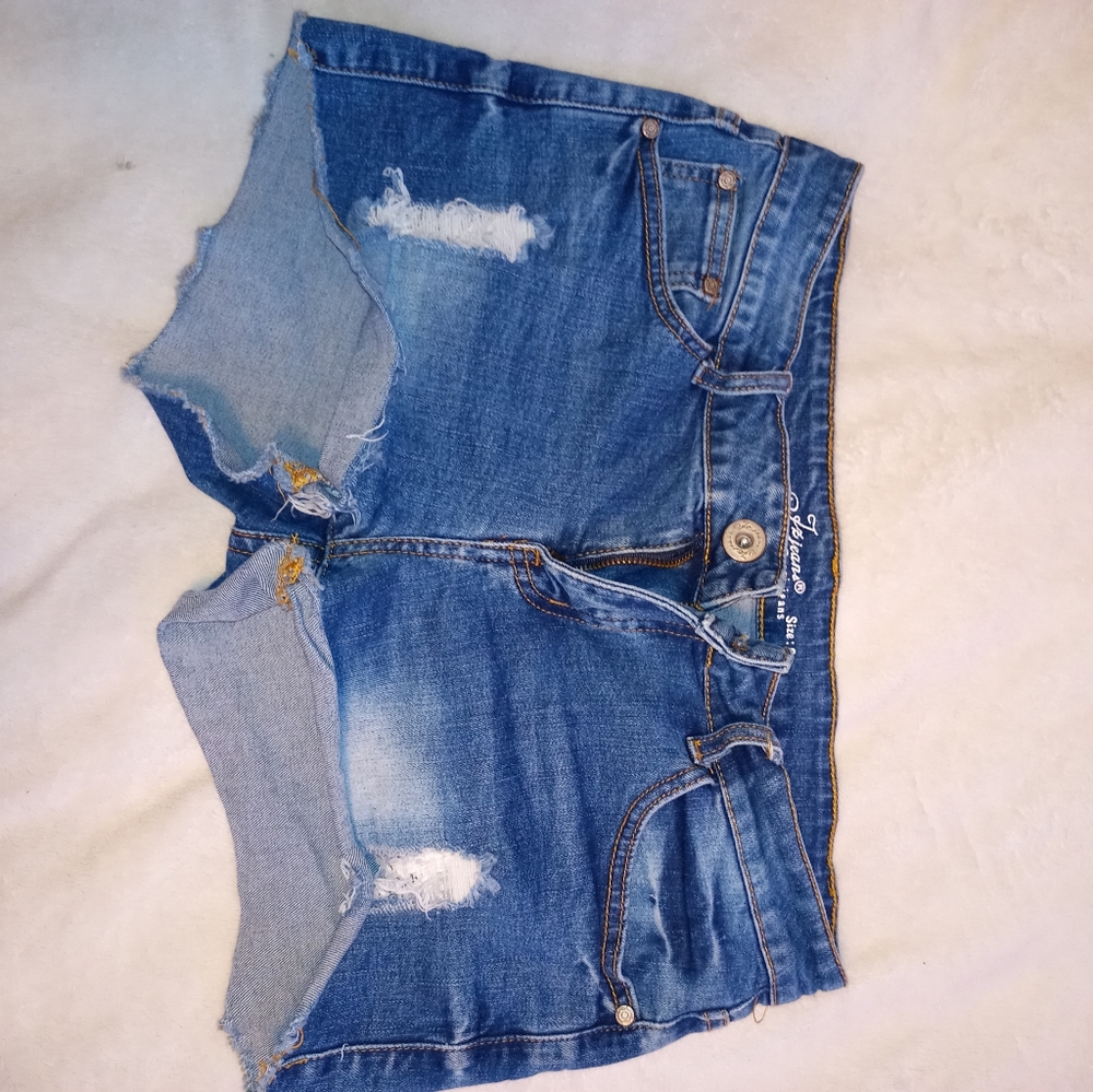 Cut off ripped jean shorts